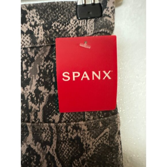 NWT Spanx Taupe Snakeskin Print Ankle Jean-Ish Leggings Size S - Picture 4 of 10